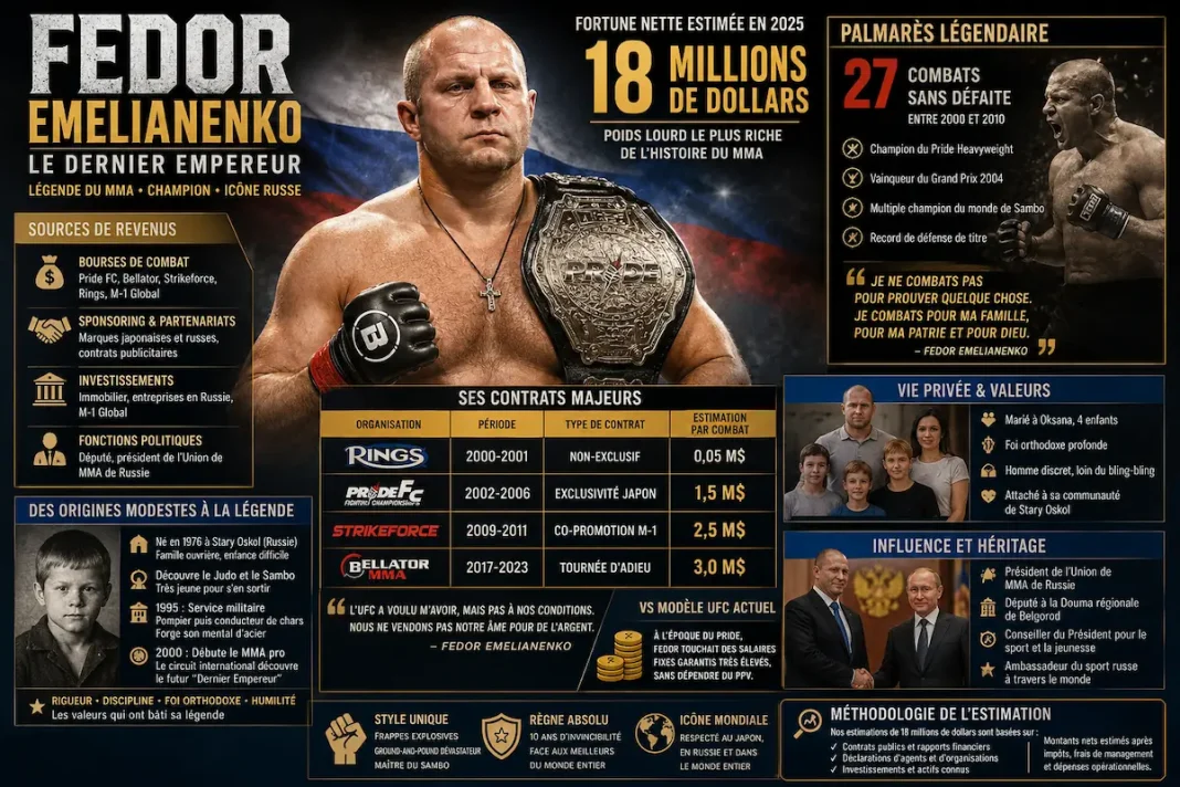 Fortune Fedor Emelianenko : le patrimoine de l’Empereur