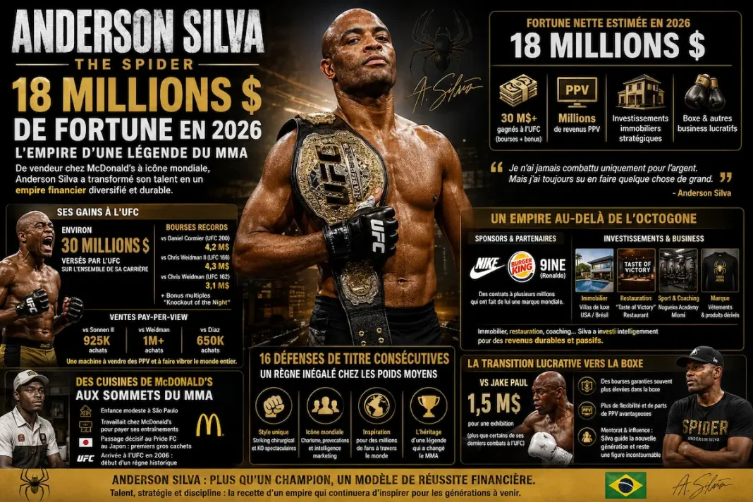 Fortune d’Anderson Silva : tout sur son patrimoine en 2026