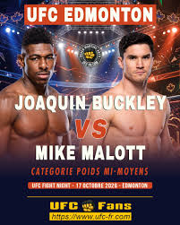 Pronostic Buckley – Malott : analyse, stats, cotes et horaires du main event de l’UFC Edmonton